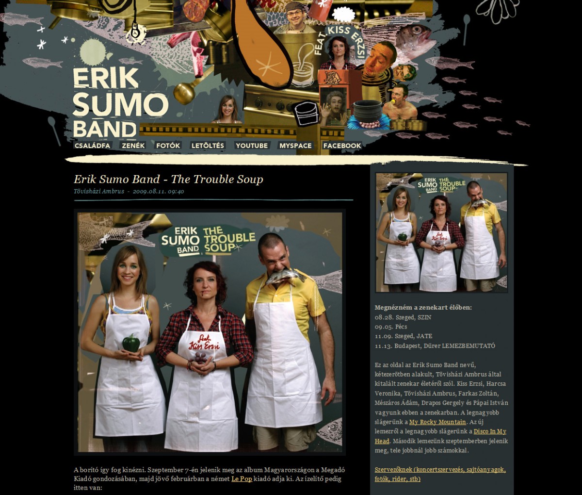 Erik Sumo Band - The Trouble Soup blog oldal