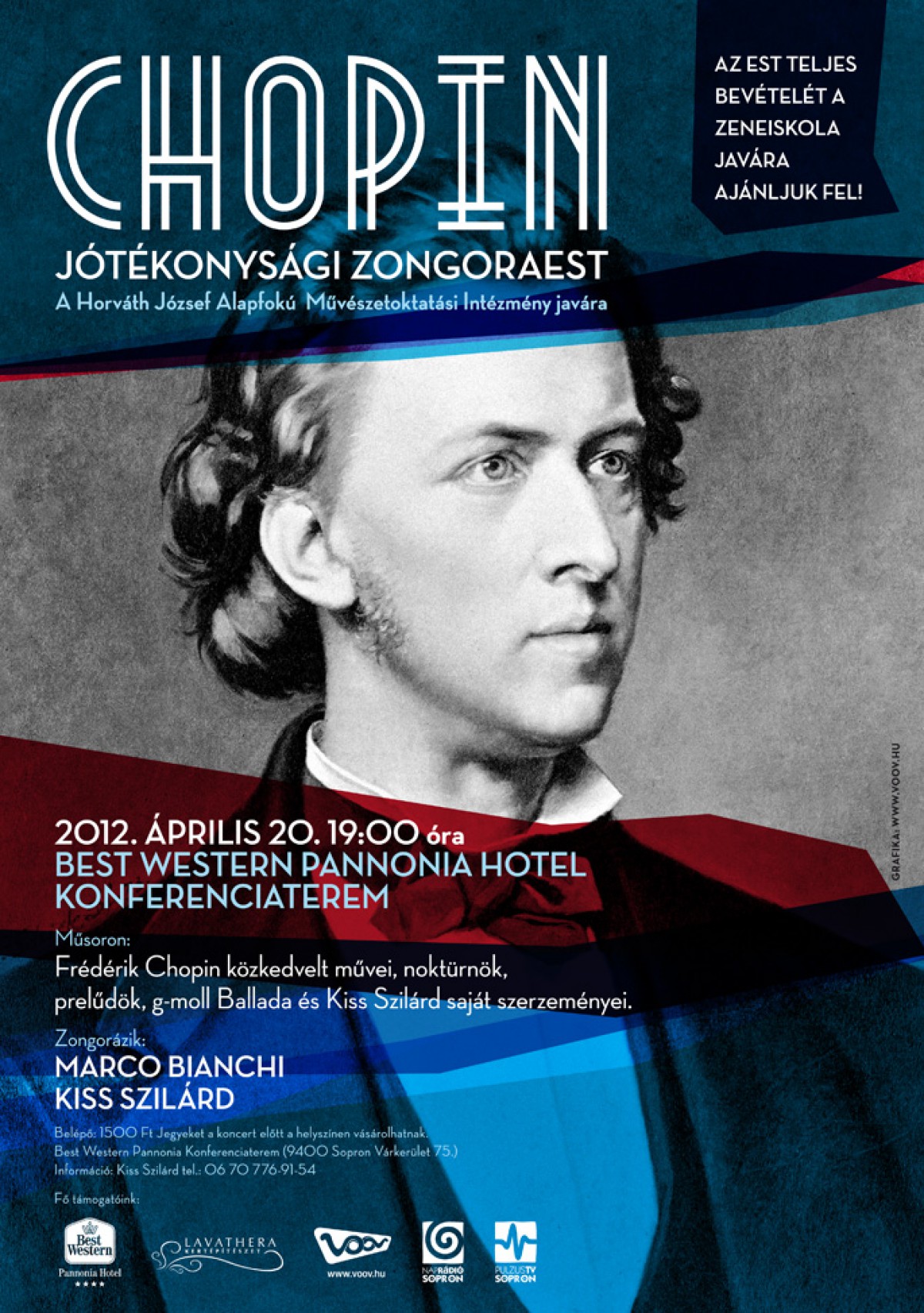 Chopin - Jótékonysági zongoraest grafikai anyagok